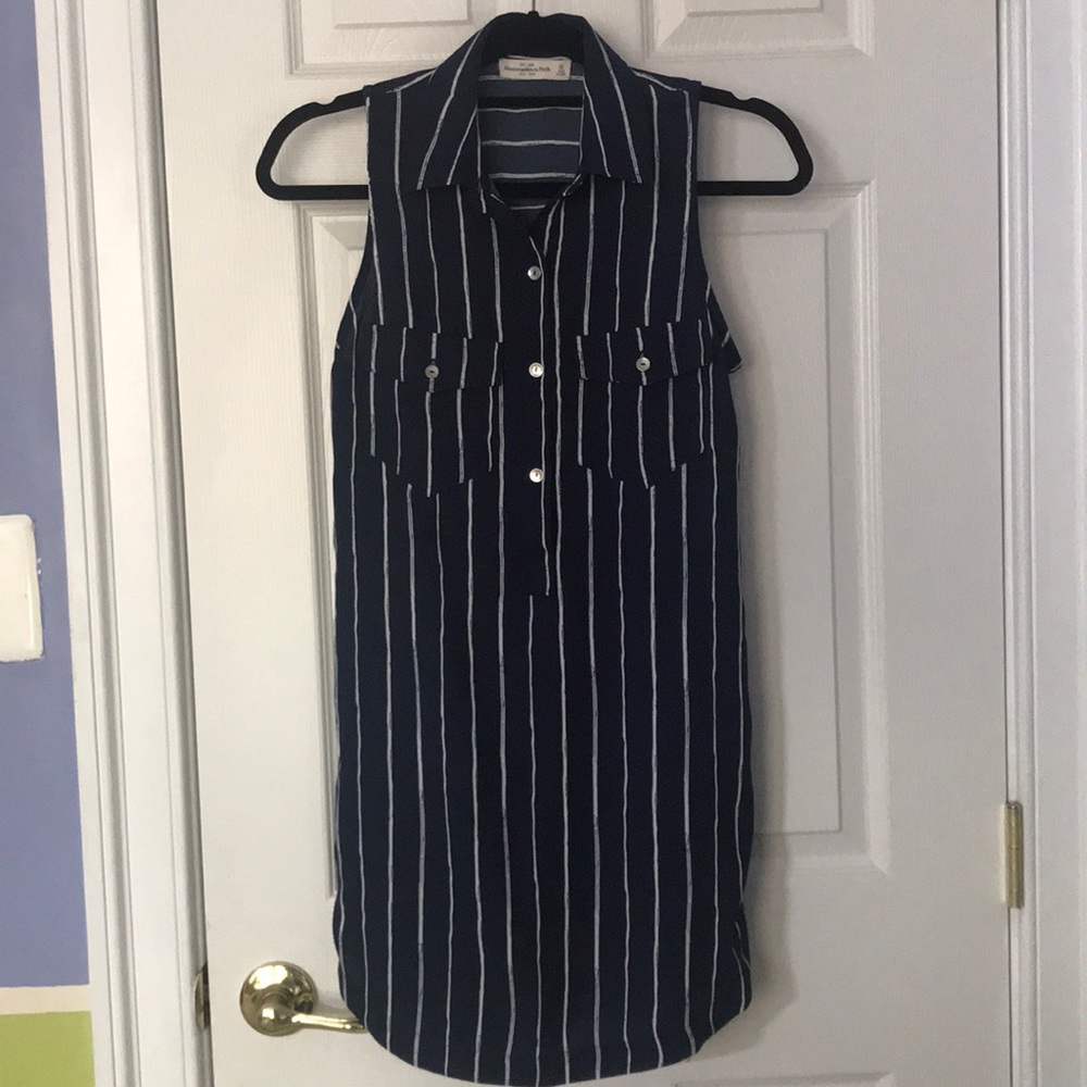 Abercrombie nautical blue striped tank dress